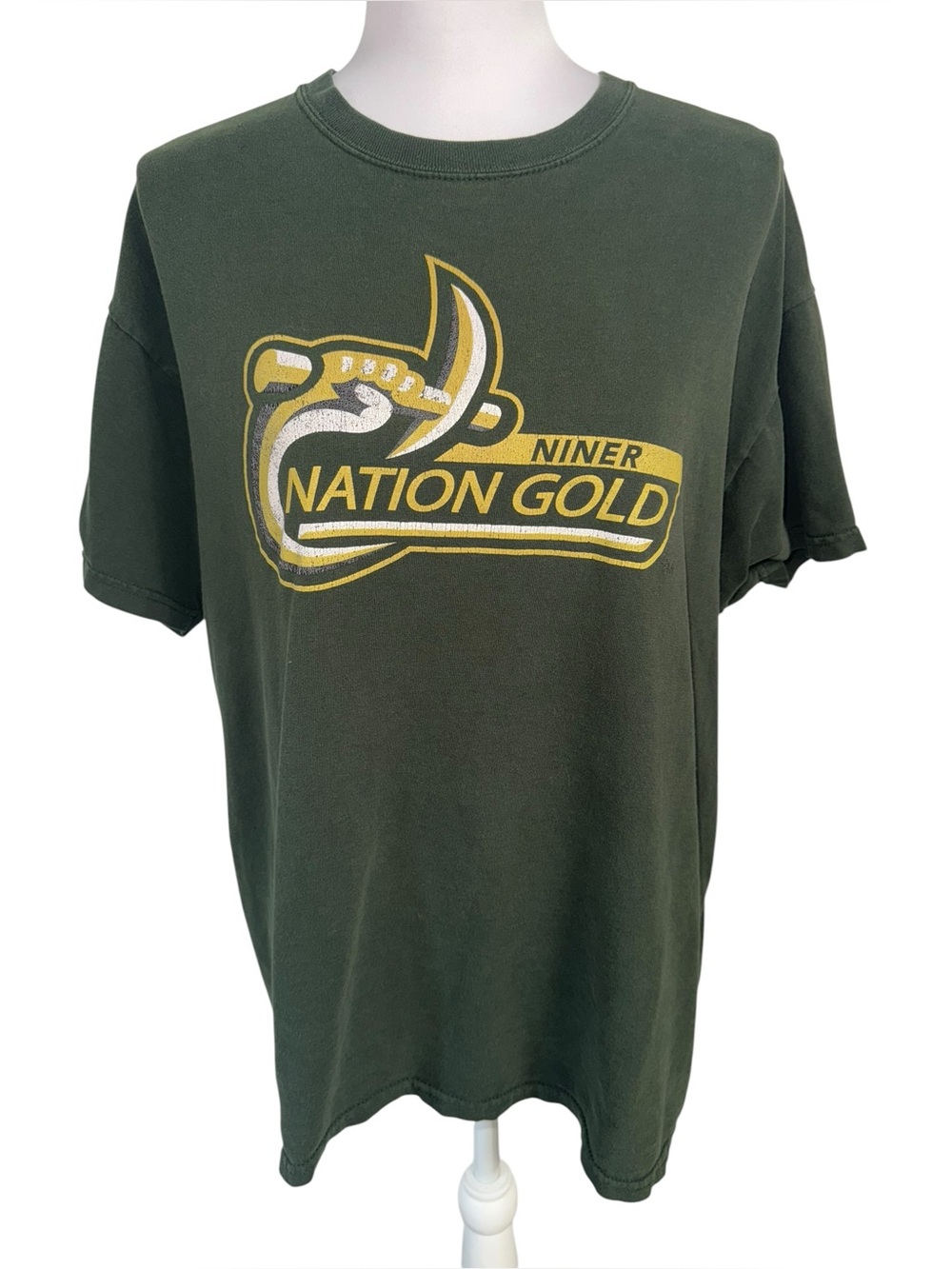 Charlotte 49ers Niner Nation Gold 2011 2012 T Shirt Gildan Adult Large NCAA